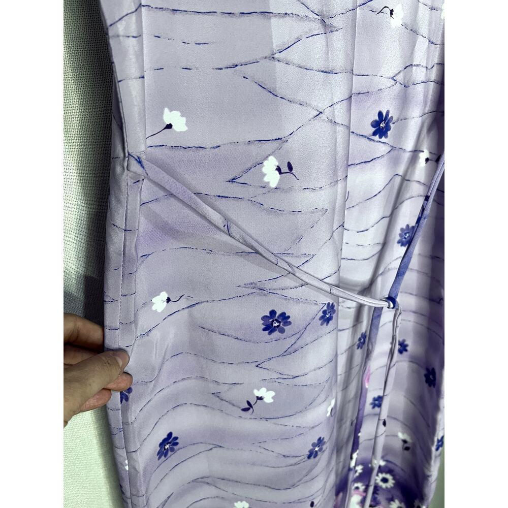Vintage 90s y2K All‎ That Jazz Purple Floral Sleeveless Mini Dress - Picture 4 of 9